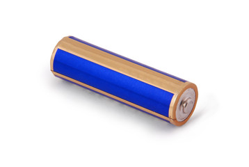 Blue Rechargeable battery (Clipping path)