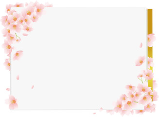 桜　色紙 