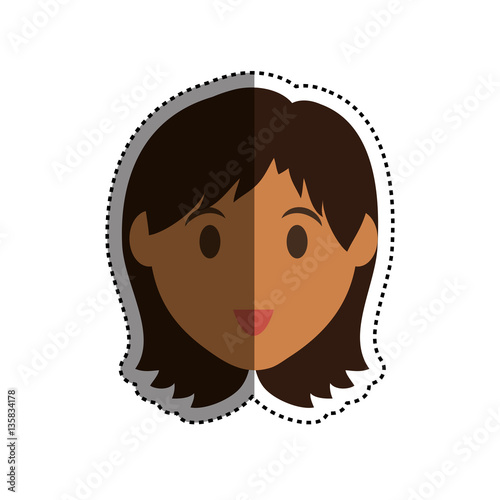 "woman face cartoon icon vector illustration graphic design" Stockfotos