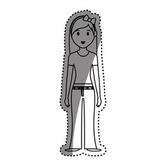 Woman cartoon isolated icon vector illustration graphic design