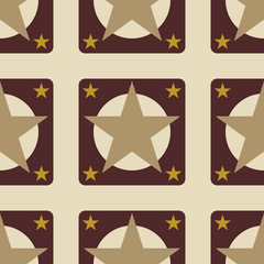Simple vintage vector seamless pattern with stars