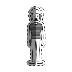 Man cartoon isolated icon vector illustration graphic design