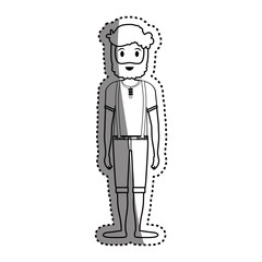 Man cartoon isolated icon vector illustration graphic design