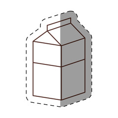box carton milk juice cut line vector illustration eps 10