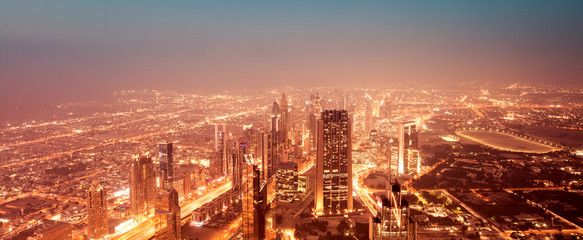 Beautiful night Dubai cityscape © Anna Om