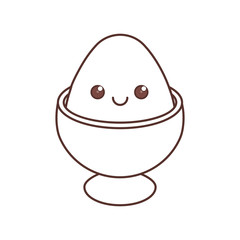 boiled egg breakfast food nutrition vector illustration eps 10