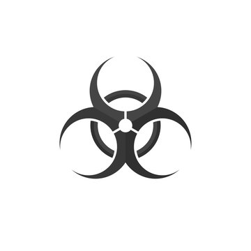 Vector biohazard icon flat style