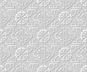 3D paper art pattern geometry spiral ladder flower