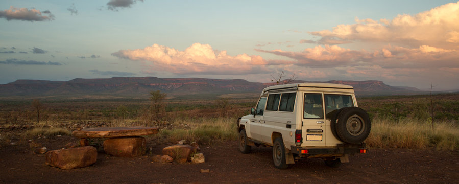 Outback Australia: Lookout At Cockburn Ranges At Sunset, Kimberley, WA