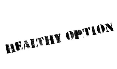Healthy option stamp. Grunge design with dust scratches. Effects can be easily removed for a clean, crisp look. Color is easily changed.