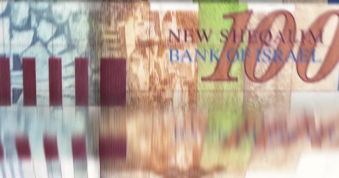 Loopable: Banknotes counting machine. Enumerating Israeli new shekel bills. Infinite flow of money.
