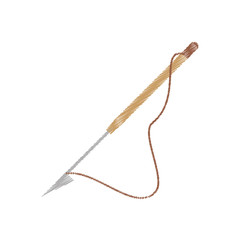 drawing harpoon weapon fishing tool vector illustration eps 10