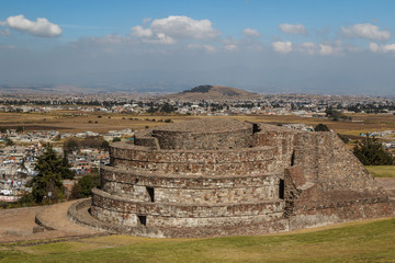 Ruins of the old indian town of Calixtlahuaca, Mexico