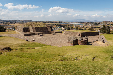 Ruins of the old indian town of Calixtlahuaca, Mexico