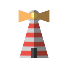 lighthouse sea navegation signal shadow vector illustration eps 10