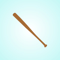 Baseball bat for a baseball game. Vector illustration.