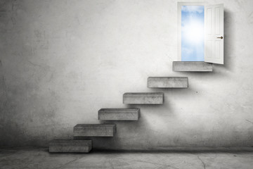 Staircase leading to opportunity door