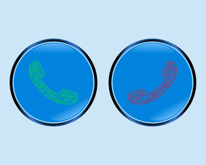 The icon phone. Phone in the form of electronic circuits. vector