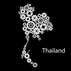 Abstract map of Thailand. Vector illustration