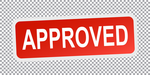 Approved sign. Flat vector illustration