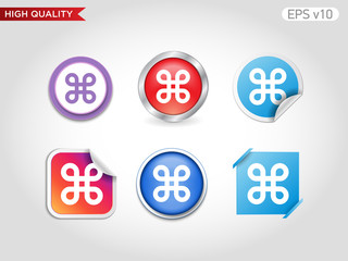 Logo icon. Button with logo icon. Modern vector.