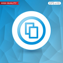 Copy icon. Button with copy icon. Modern vector.