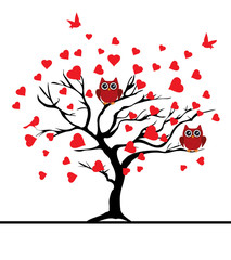 Fototapeta premium vector valentine tree