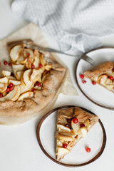 Apple pie galette tart