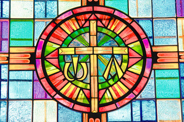 Stained Glass in a Costa Rican Village Church