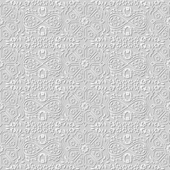 3D paper art pattern star geometry cross flower