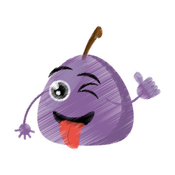 Turnip Expressions Silly Face Icon, Vector Illustration