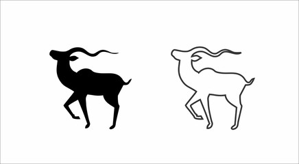 fantasy minimalistic Deer illustration logotype