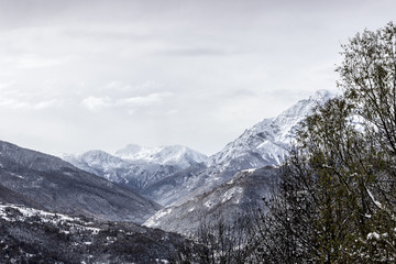 Fototapeta na wymiar Montagne innevate della Valsusa