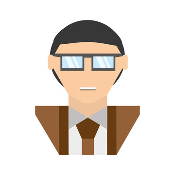 people man nerd icon image, vector illustration design