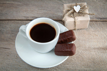 coffee and heart for the beloved