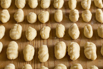 Uncooked potato gnocchi