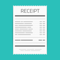 Receipt vector icon.