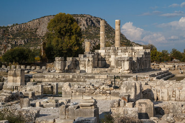 Fototapeta premium Ruins of the ancient Lycian city Letoon, Turkey