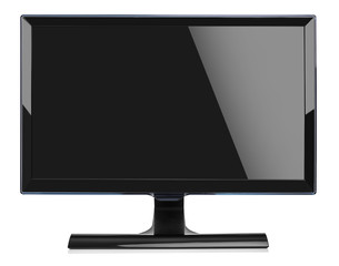 Computer monitor isolated on white background.