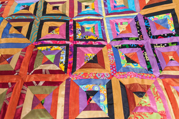 Patchwork quilt. Handmade