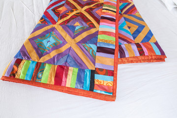 Patchwork quilt. Handmade