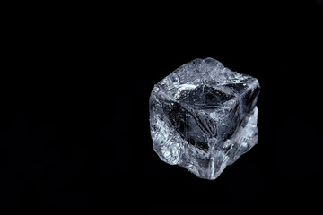 ice cubes on black background