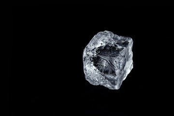 ice cubes on black background