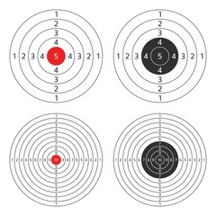 Shooting target vector set.