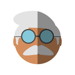 people face old man icon image design, vector illustration