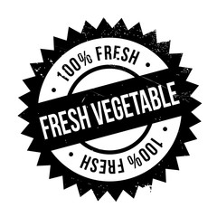 Obraz premium Fresh vegetable stamp. Grunge design with dust scratches. Effects can be easily removed for a clean, crisp look. Color is easily changed.