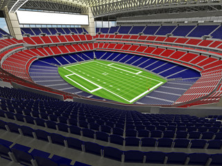 Fototapeta premium 3D render of modern American football super bowl lookalike stadi