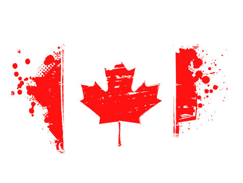 Grunge Flag Of Canada