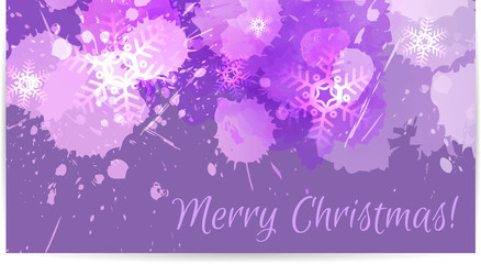 Purple Christmas card