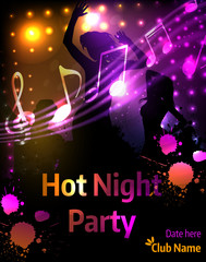 Obraz premium Poster template for party